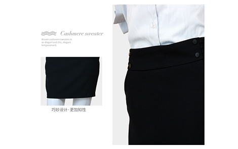 梅州黑色包裙黑色女西服套裝工作服長(zhǎng)衫襯衫及束口布袋產(chǎn)品支持定制