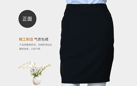 梅州黑色包裙黑色女西服套裝工作服長(zhǎng)衫襯衫及束口布袋產(chǎn)品支持定制